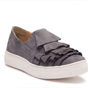 Suede Seychelles ruffle sneakers